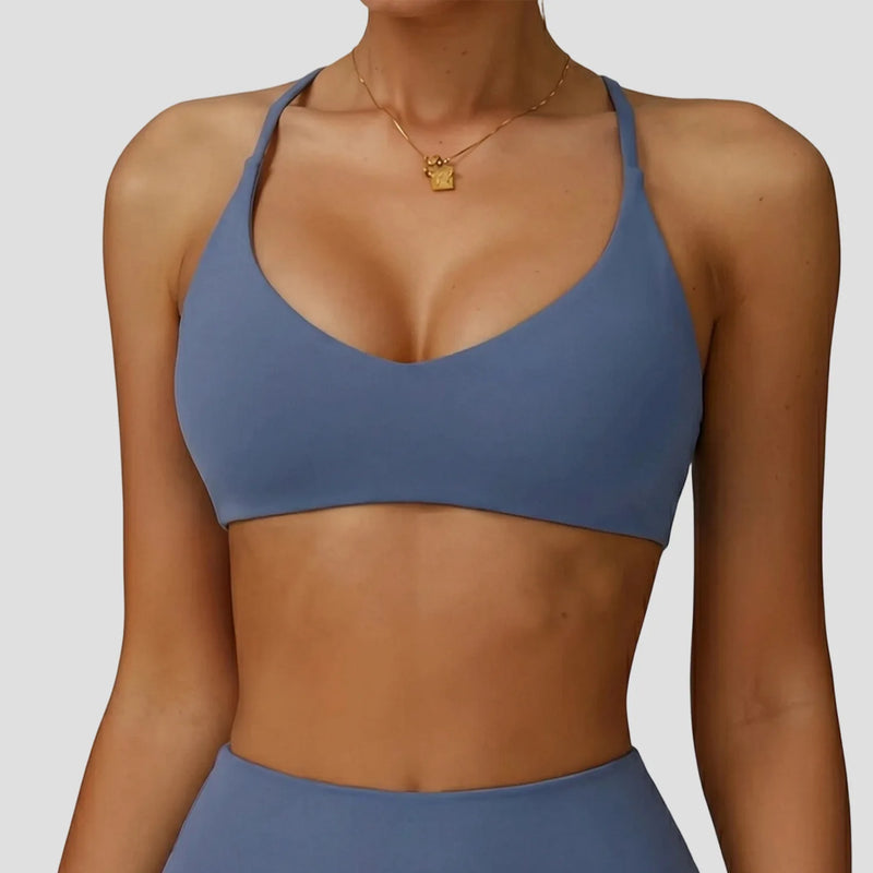 Sujetador Deportivo Aria – Azul Grisáceo