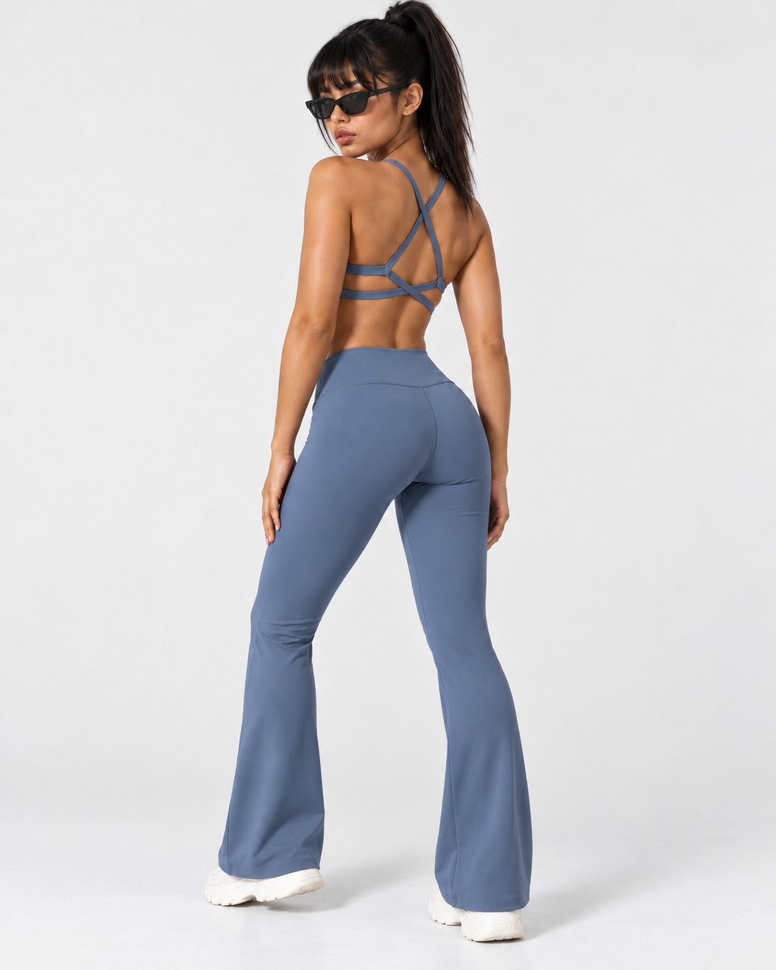 Sujetador Deportivo Aria – Azul Grisáceo