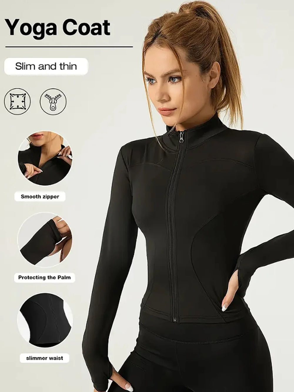 Chaqueta Elara Slim Fit – Negro