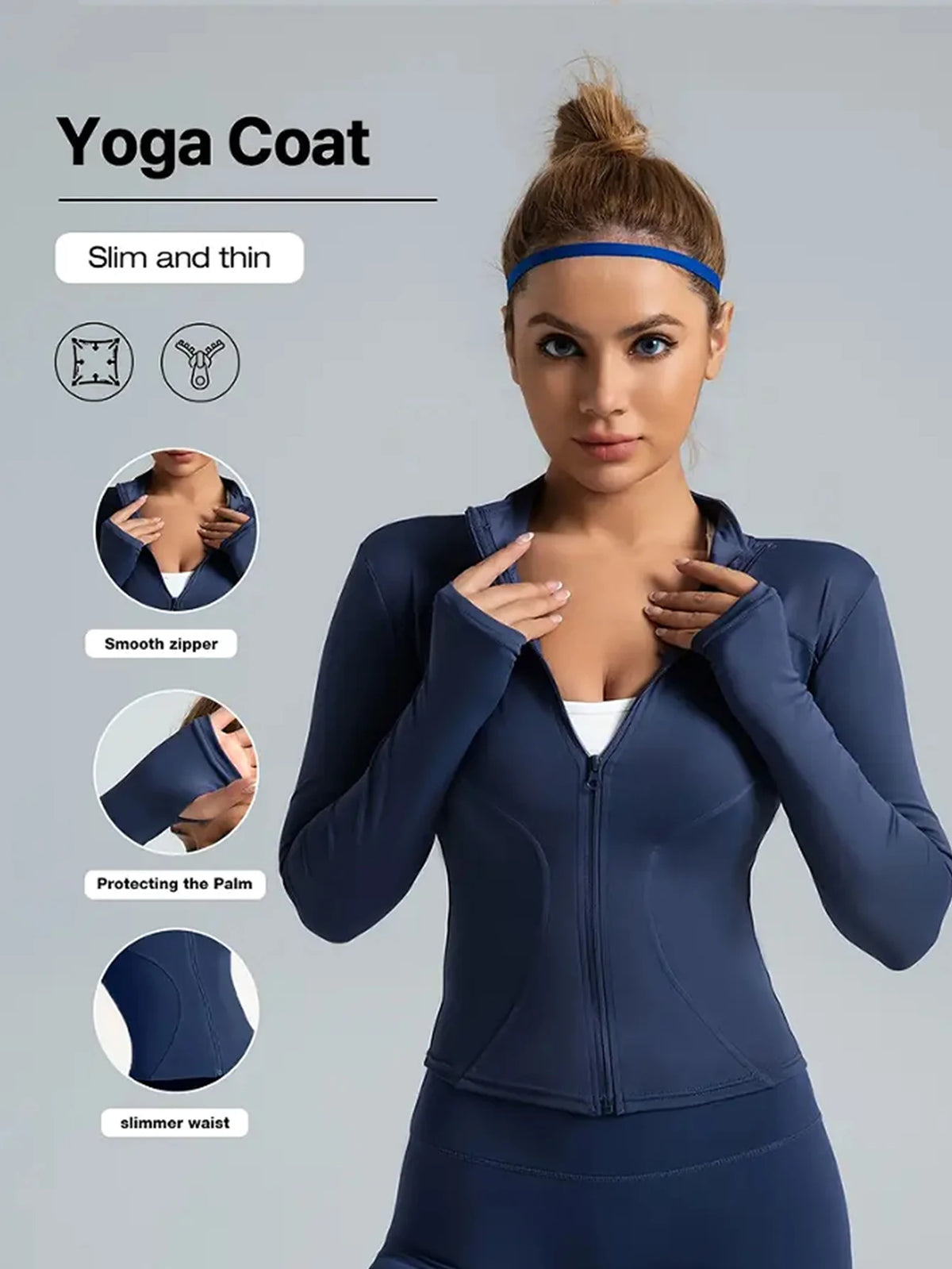 Chaqueta Elara Slim Fit – Azul Marino