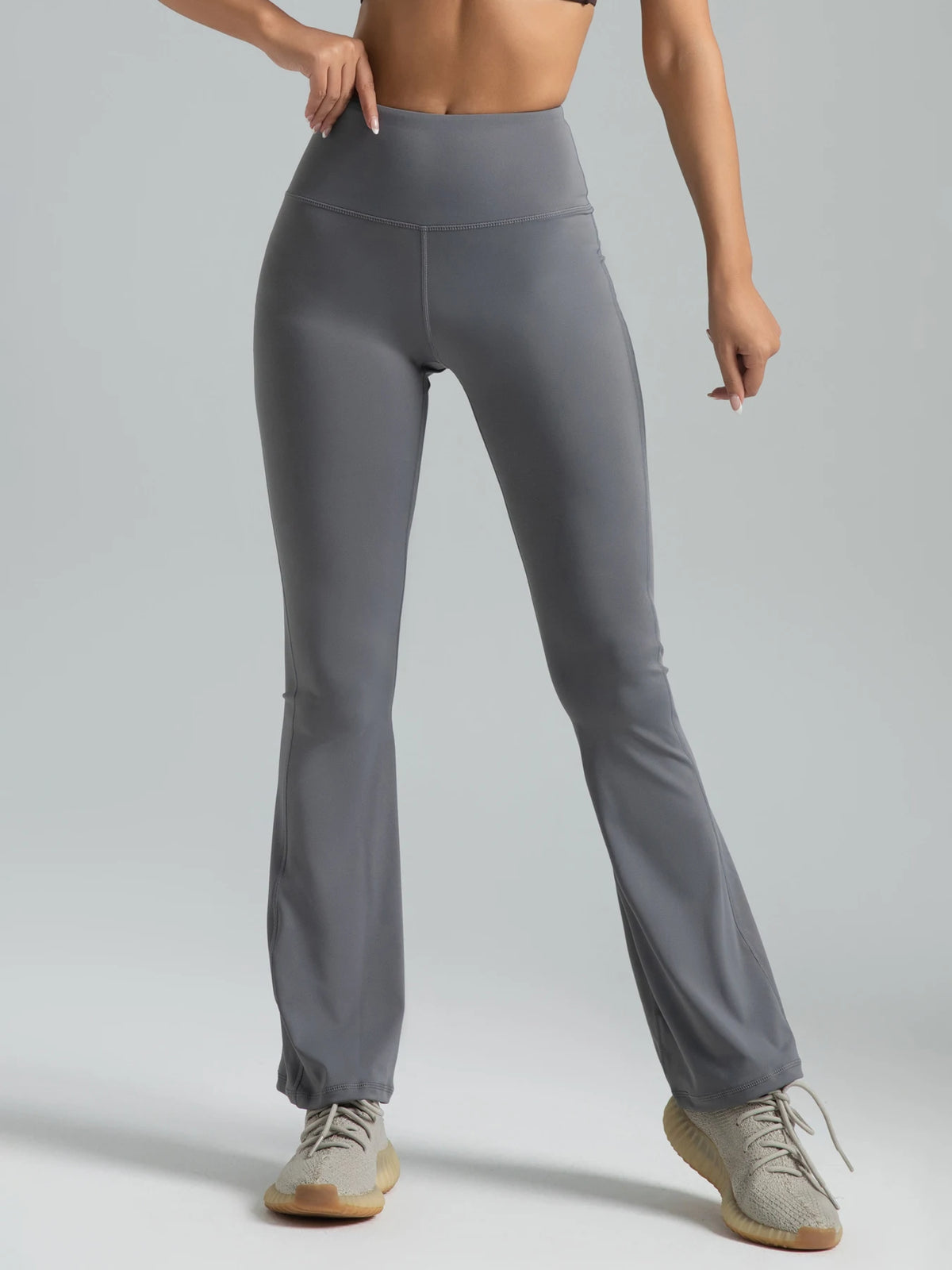 Leggings Acampanados Flare – Gris