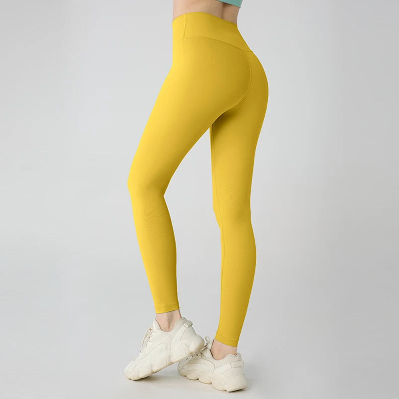 Leggings Mlic Push-Up Scrunch – Amarillo Hoja